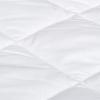 imageAmazon Basics Hypoallergenic Quilted Mattress Topper Pad Cover 18 Inches Deep Full WhiteKing