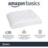 imageAmazon Basics Hypoallergenic Quilted Mattress Topper Pad Cover 18 Inches Deep Full WhiteQueen