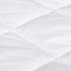 imageAmazon Basics Hypoallergenic Quilted Mattress Topper Pad Cover 18 Inches Deep Full WhiteQueen