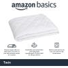 imageAmazon Basics Hypoallergenic Quilted Mattress Topper Pad Cover 18 Inches Deep Full WhiteTwin