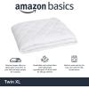 imageAmazon Basics Hypoallergenic Quilted Mattress Topper Pad Cover 18 Inches Deep Full WhiteTwin XL