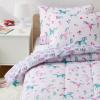 imageAmazon Basics Kids 3 Piece Cotton Reversible Comforter Set with Sham USTCP Certified Cotton FullQueen Unicorns and RainbowsUnicorns and Rainbows