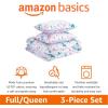 imageAmazon Basics Kids 3 Piece Cotton Reversible Comforter Set with Sham USTCP Certified Cotton FullQueen Unicorns and RainbowsUnicorns and Rainbows