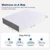 imageAmazon Basics Memory Foam Mattress Medium Firm 10 Inch Twin WhiteGreyFull