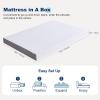imageAmazon Basics Memory Foam Mattress Medium Firm 10 Inch Twin WhiteGreyFull