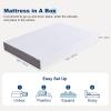 imageAmazon Basics Memory Foam Mattress Medium Firm 10 Inch Twin WhiteGreyFull