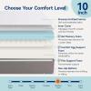 imageAmazon Basics Memory Foam Mattress Medium Firm 10 Inch Twin WhiteGreyFull