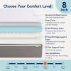 imageAmazon Basics Memory Foam Mattress Medium Firm 10 Inch Twin WhiteGreyFull