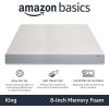 imageAmazon Basics Memory Foam Mattress Medium Firm 10 Inch Twin WhiteGreyKing