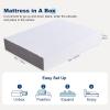 imageAmazon Basics Memory Foam Mattress Medium Firm 10 Inch Twin WhiteGreyQueen