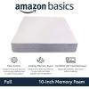 imageAmazon Basics Memory Foam Mattress Medium Firm Cooling Gel Full Size Mattress CertiPURUS Certified Foam 75 x 54 x 10 inches WhiteGrayFull