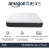 imageAmazon Basics Memory Foam Mattress Medium Firm Cooling Gel Full Size Mattress CertiPURUS Certified Foam 75 x 54 x 10 inches WhiteGrayFull