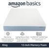 imageAmazon Basics Memory Foam Mattress Medium Firm Cooling Gel Full Size Mattress CertiPURUS Certified Foam 75 x 54 x 10 inches WhiteGrayKing