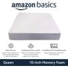 imageAmazon Basics Memory Foam Mattress Medium Firm Cooling Gel Full Size Mattress CertiPURUS Certified Foam 75 x 54 x 10 inches WhiteGrayQueen