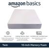 imageAmazon Basics Memory Foam Mattress Medium Firm Cooling Gel Full Size Mattress CertiPURUS Certified Foam 75 x 54 x 10 inches WhiteGrayTwin
