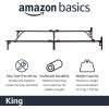 imageAmazon Basics Metal Twin Size Bed Frame 6Leg Base for Box Spring and Mattress Support ToolFree Easy Assembly BlackBlack