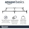 imageAmazon Basics Metal Twin Size Bed Frame 6Leg Base for Box Spring and Mattress Support ToolFree Easy Assembly BlackBlack