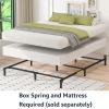 imageAmazon Basics Metal Twin Size Bed Frame 6Leg Base for Box Spring and Mattress Support ToolFree Easy Assembly BlackBlack