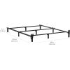 imageAmazon Basics Metal Twin Size Bed Frame 6Leg Base for Box Spring and Mattress Support ToolFree Easy Assembly BlackBlack