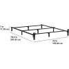 imageAmazon Basics Metal Twin Size Bed Frame 6Leg Base for Box Spring and Mattress Support ToolFree Easy Assembly BlackBlack
