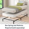 imageAmazon Basics Metal Twin Size Bed Frame 6Leg Base for Box Spring and Mattress Support ToolFree Easy Assembly BlackBlack