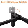 imageAmazon Basics Metal Twin Size Bed Frame 6Leg Base for Box Spring and Mattress Support ToolFree Easy Assembly BlackBlack
