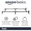 imageAmazon Basics Metal Twin Size Bed Frame 6Leg Base for Box Spring and Mattress Support ToolFree Easy Assembly BlackBlack