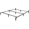 imageAmazon Basics Metal Twin Size Bed Frame 6Leg Base for Box Spring and Mattress Support ToolFree Easy Assembly BlackBlack