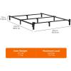 imageAmazon Basics Metal Twin Size Bed Frame 6Leg Base for Box Spring and Mattress Support ToolFree Easy Assembly BlackBlack