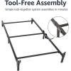 imageAmazon Basics Metal Twin Size Bed Frame 6Leg Base for Box Spring and Mattress Support ToolFree Easy Assembly BlackBlack