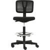 imageAmazon Basics MidBack Mesh Office Drafting Chair Stool with Adjustable Footrest FlipUp Arms BlackNo Arms