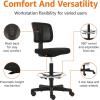 imageAmazon Basics MidBack Mesh Office Drafting Chair Stool with Adjustable Footrest FlipUp Arms BlackNo Arms