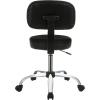 imageAmazon Basics MultiPurpose Drafting Spa Bar Stool with Back Cushion and Wheels Black 2272quotD x 2272quotW x 378quotH