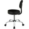 imageAmazon Basics MultiPurpose Drafting Spa Bar Stool with Back Cushion and Wheels Black 2272quotD x 2272quotW x 378quotH