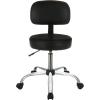 imageAmazon Basics MultiPurpose Drafting Spa Bar Stool with Back Cushion and Wheels Black 2272quotD x 2272quotW x 378quotH