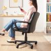 imageAmazon Basics Office Computer Task Desk Chair with Padded Armrests MidBack Adjustable 360 Swivel Rolling 275 Pound Capacity 242quotD x 24quotW x 386quotH BIFMA Certified White Faux LeatherBlack
