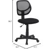 imageAmazon Basics Rolling Desk Chair Adjustable Low Back Padded Seat Breathable Mesh Swivel Black 2125quot D x 225quot W x 38quot HBlack