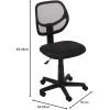 imageAmazon Basics Rolling Desk Chair Adjustable Low Back Padded Seat Breathable Mesh Swivel Black 2125quot D x 225quot W x 38quot HBlack