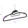 imageAmazon Basics Rubber Coated Plastic Hangers  BlackPurple Pack of 50BlackPurple