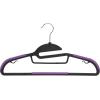 imageAmazon Basics Rubber Coated Plastic Hangers  BlackPurple Pack of 50BlackPurple
