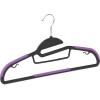 imageAmazon Basics Rubber Coated Plastic Hangers  BlackPurple Pack of 50BlackPurple