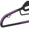 imageAmazon Basics Rubber Coated Plastic Hangers  BlackPurple Pack of 50BlackPurple