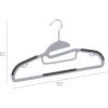 imageAmazon Basics Rubber Coated Plastic Hangers Pack of 50 Gray