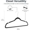 imageAmazon Basics Slim Velvet NonSlip SpaceSaving Suit Clothes Hangers Pack of 100 IvoryBeigeBlack