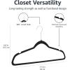 imageAmazon Basics Slim Velvet NonSlip SpaceSaving Suit Clothes Hangers Pack of 100 IvoryBeigeBlack