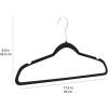 imageAmazon Basics Slim Velvet NonSlip SpaceSaving Suit Clothes Hangers Pack of 100 IvoryBeigeBlack