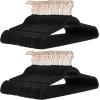 imageAmazon Basics Slim Velvet NonSlip SpaceSaving Suit Clothes Hangers Pack of 100 IvoryBeigeBlackRose Gold