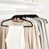 imageAmazon Basics Slim Velvet NonSlip SpaceSaving Suit Clothes Hangers Pack of 100 IvoryBeigeBlackRose Gold