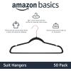 imageAmazon Basics Slim Velvet NonSlip SpaceSaving Suit Clothes Hangers Pack of 100 IvoryBeigeBlackRose Gold