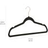 imageAmazon Basics Slim Velvet NonSlip SpaceSaving Suit Clothes Hangers Pack of 100 IvoryBeigeBlackRose Gold